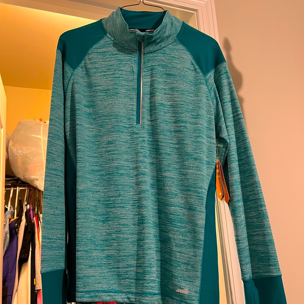 NWT!! Junior’s/Women’s 1/2 Zip Jacket Color: Aqua Blue/Green Size: Large (12/14)